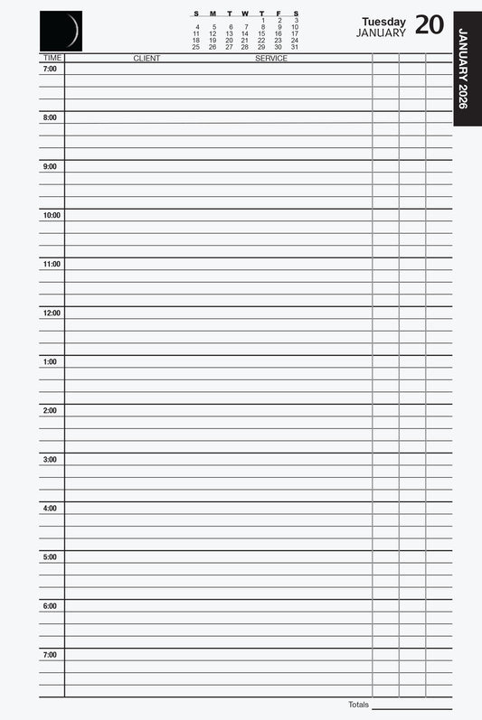 2026 Desk Size Daily Record Book 8.5 X 11"