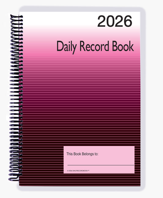 2026 Daily Record Book 6 X 9"