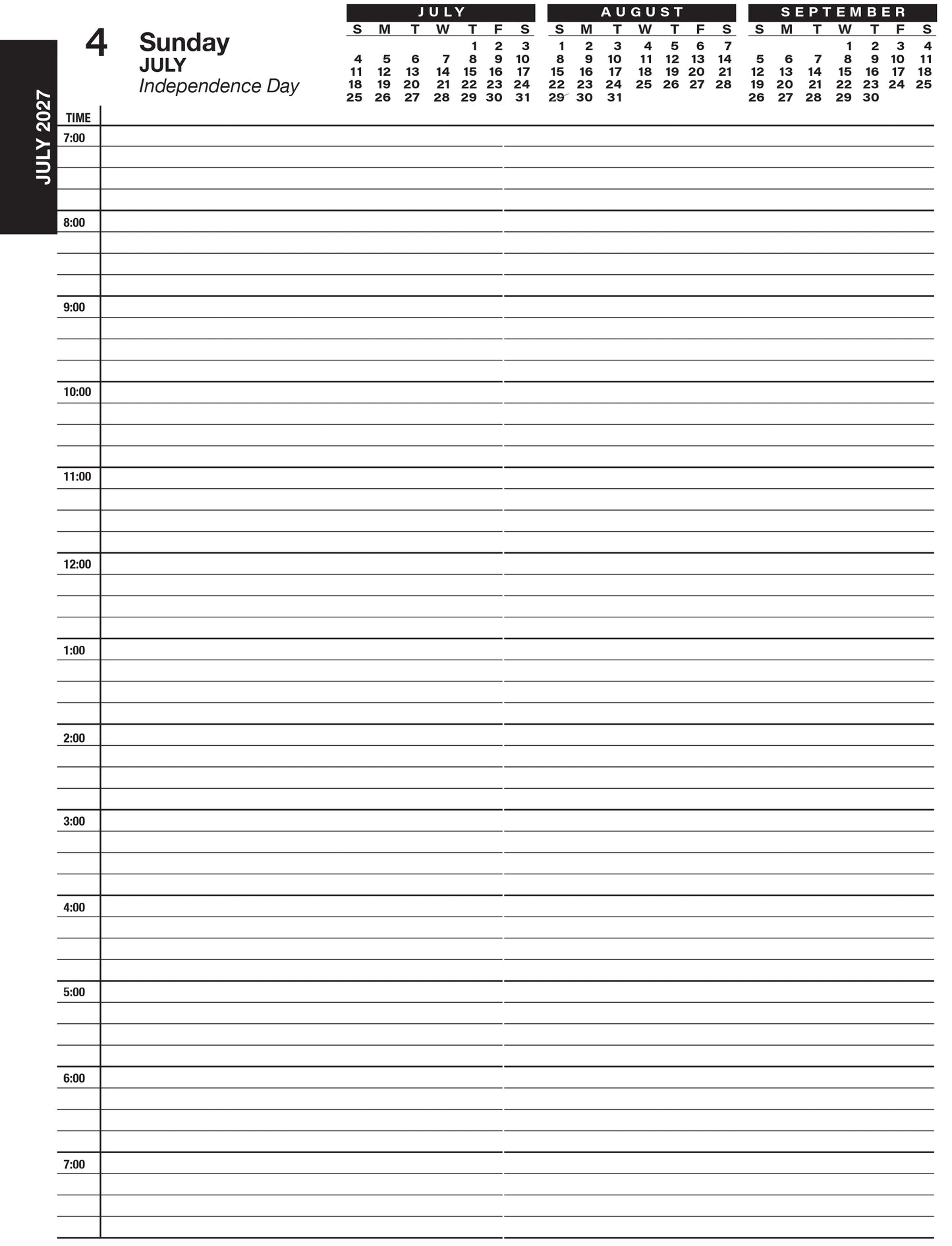 Desk Size Daily Record Book 8½ X 11